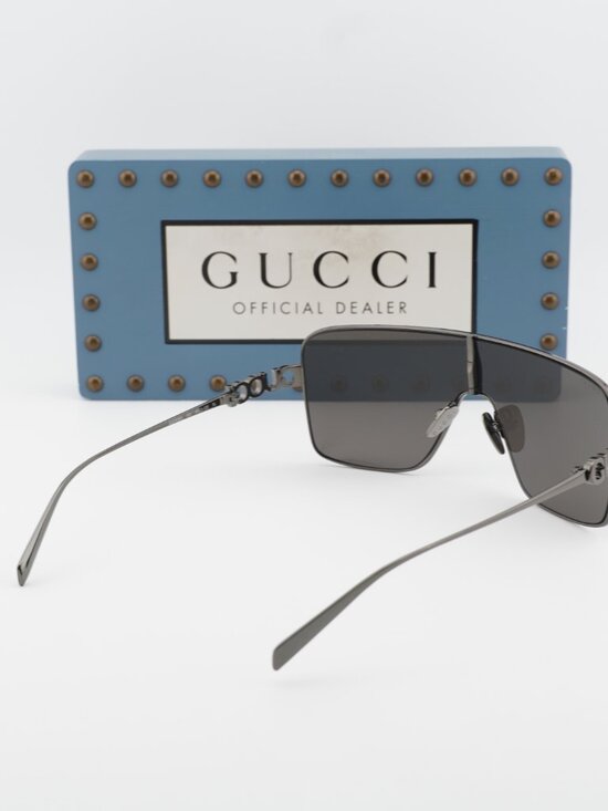 Gucci GG1936S 002 Shield Sunglasses - Gunmetal Grey / Grey main image 10